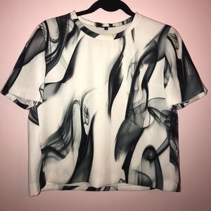 MAJE BLACK AND WHITE BOXY TOP